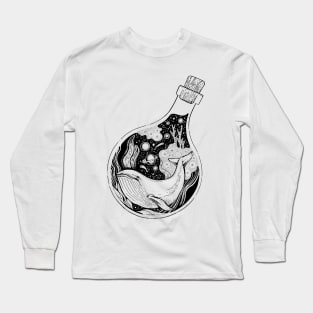 Whale In The Bottle Long Sleeve T-Shirt